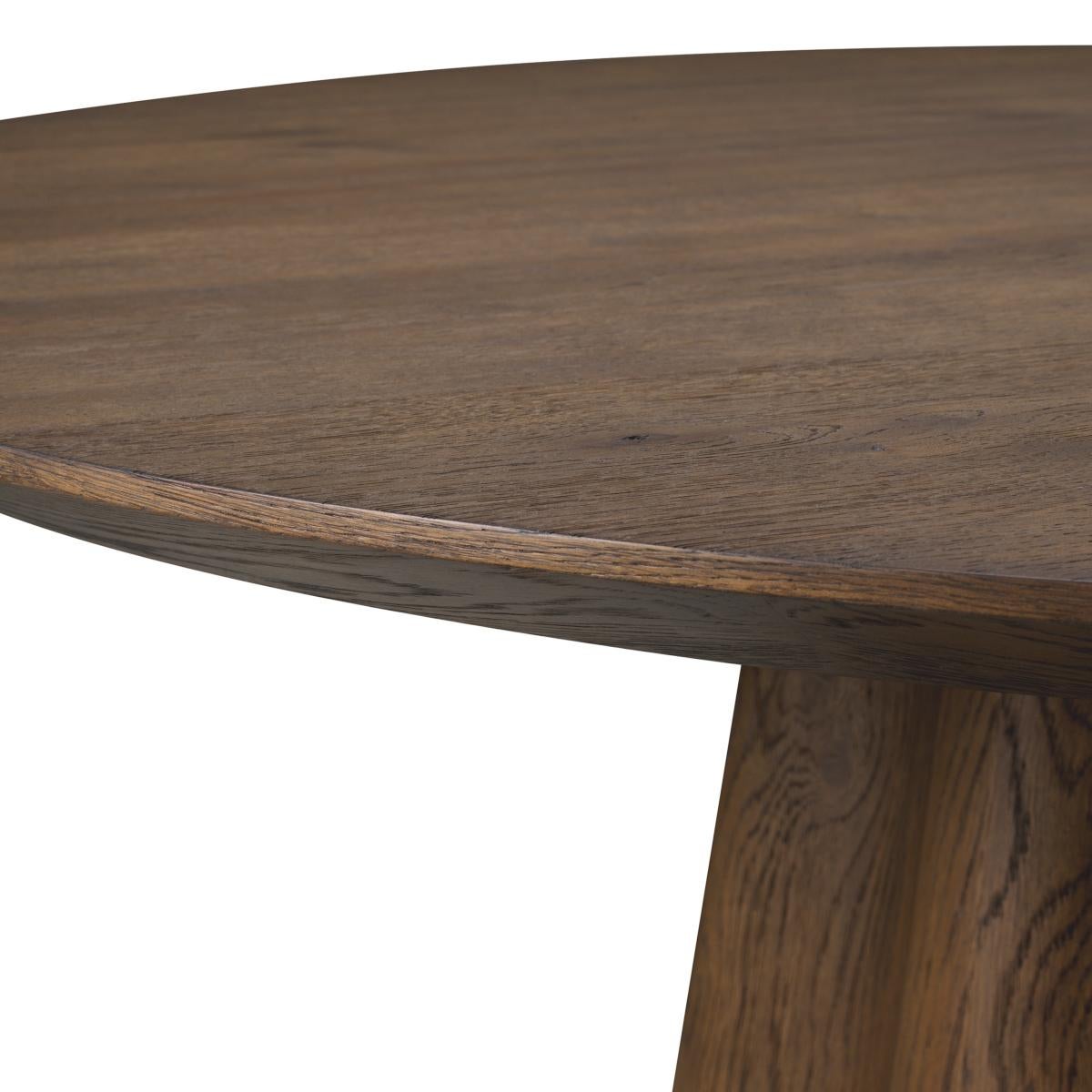 Contemporary Cassie Brown Oak Side Table For Sale