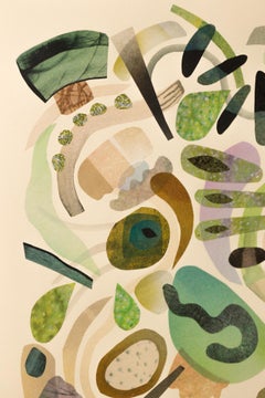 "a path to becoming" Abstrakt, Collagierte Monodrucke, Aquarell