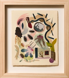 "enredo", Abstracto, Monocopias collage, Acuarela, Imágenes telescópicas