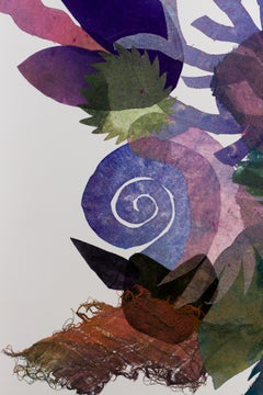 "who’s there?", Abstract, Collaged Monoprints, Watercolor, botanitcals