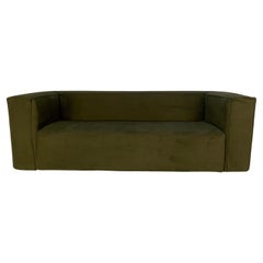 Cassina “180 Blox” 2.5 Seat Sofa – in Green Moleskin