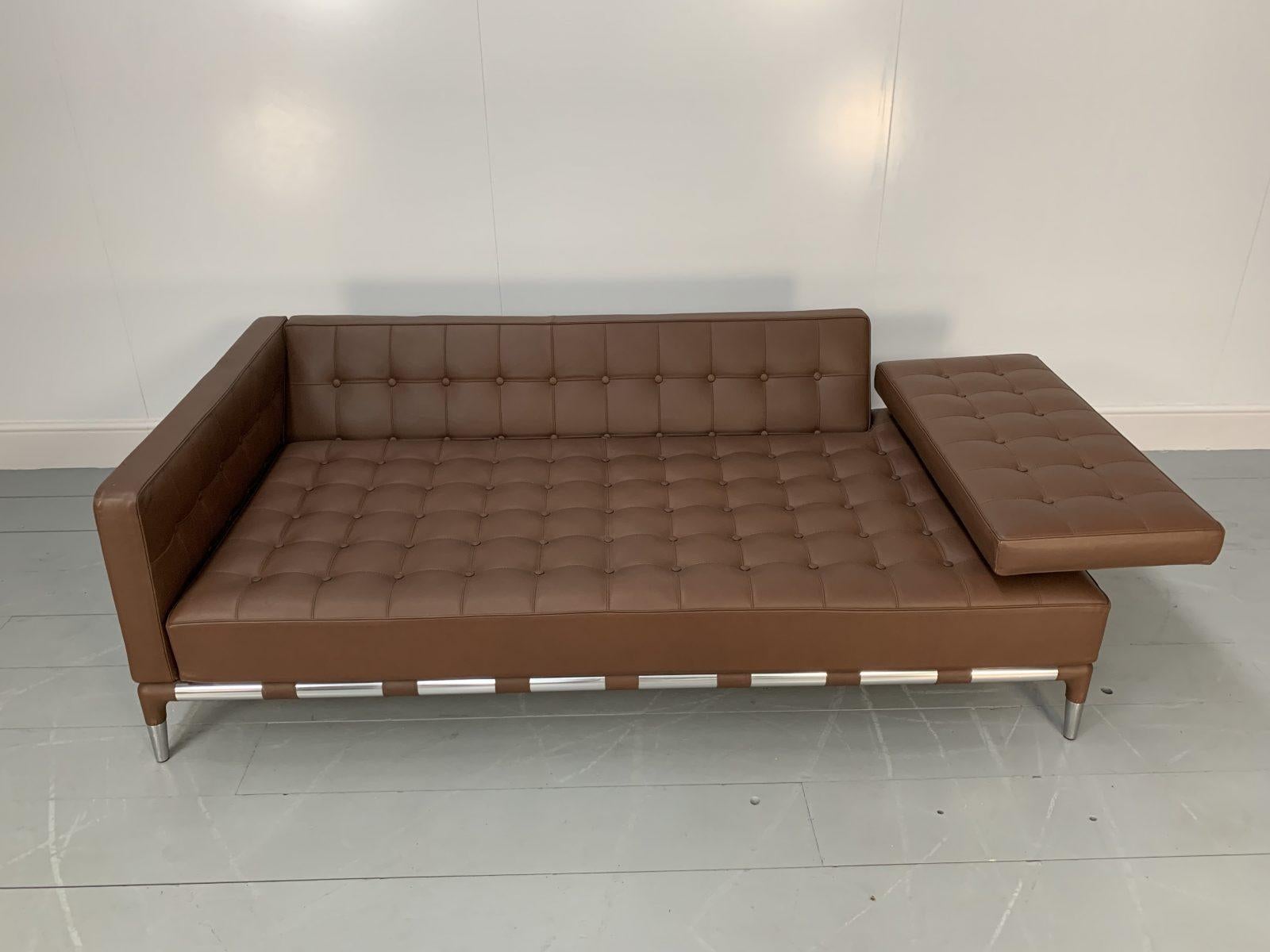 Cassina “241 Prive Divano” Sofa – in Mid-Brown “Pelle” Leather 5