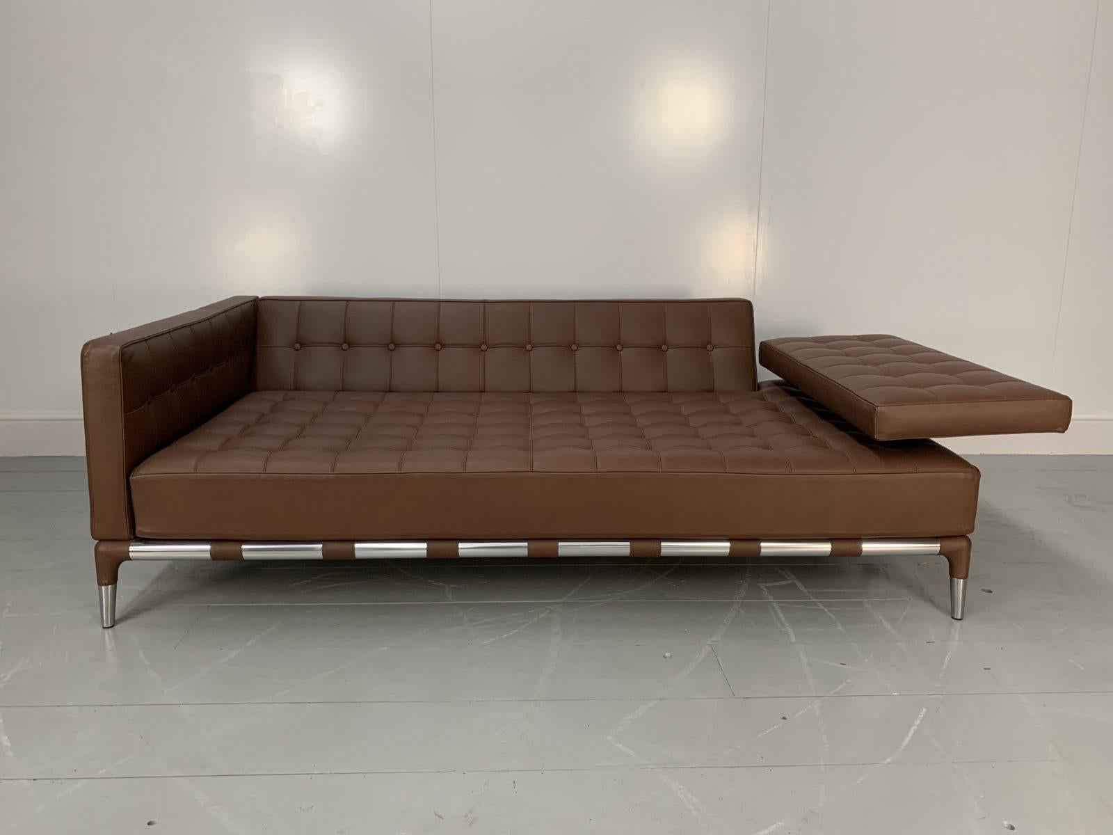 Cassina “241 Prive Divano” Sofa – in Mid-Brown “Pelle” Leather 6