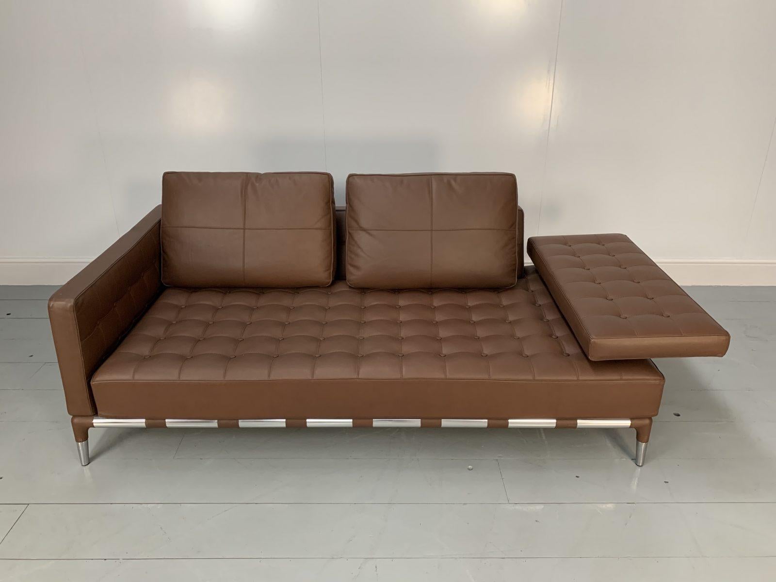 Cassina “241 Prive Divano” Sofa – in Mid-Brown “Pelle” Leather 2