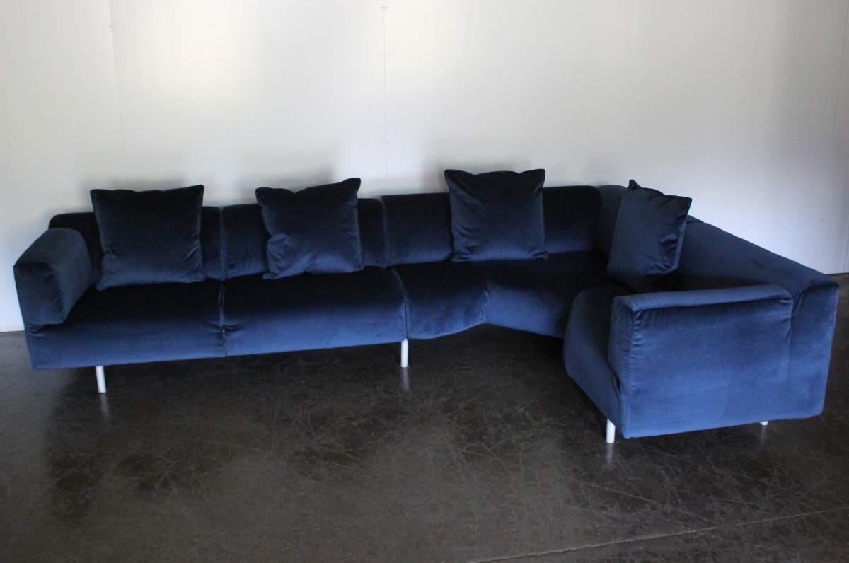 navy blue l shaped sofa