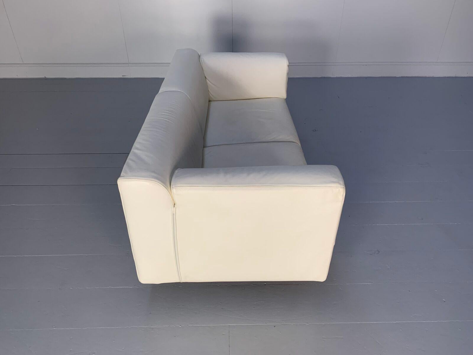 Großes 2-Sitzer-Sofa „250 Met“ von Cassina aus weißem Leder im Angebot 6