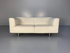 Cassina "250 Met" Large 2-Seat Sofa - In White Leather
