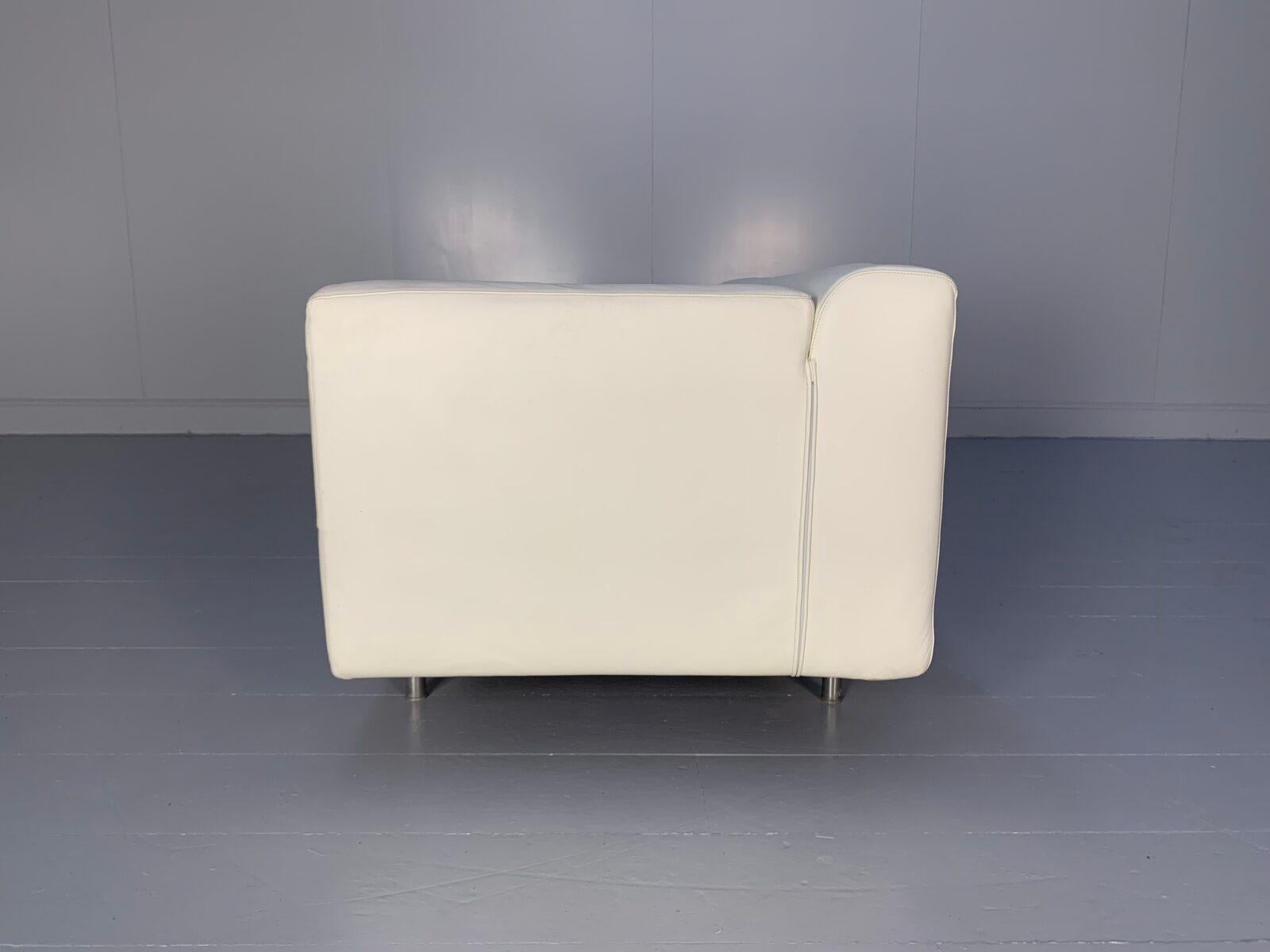 Großes 2-Sitzer-Sofa „250 Met“ von Cassina aus weißem Leder im Angebot 2