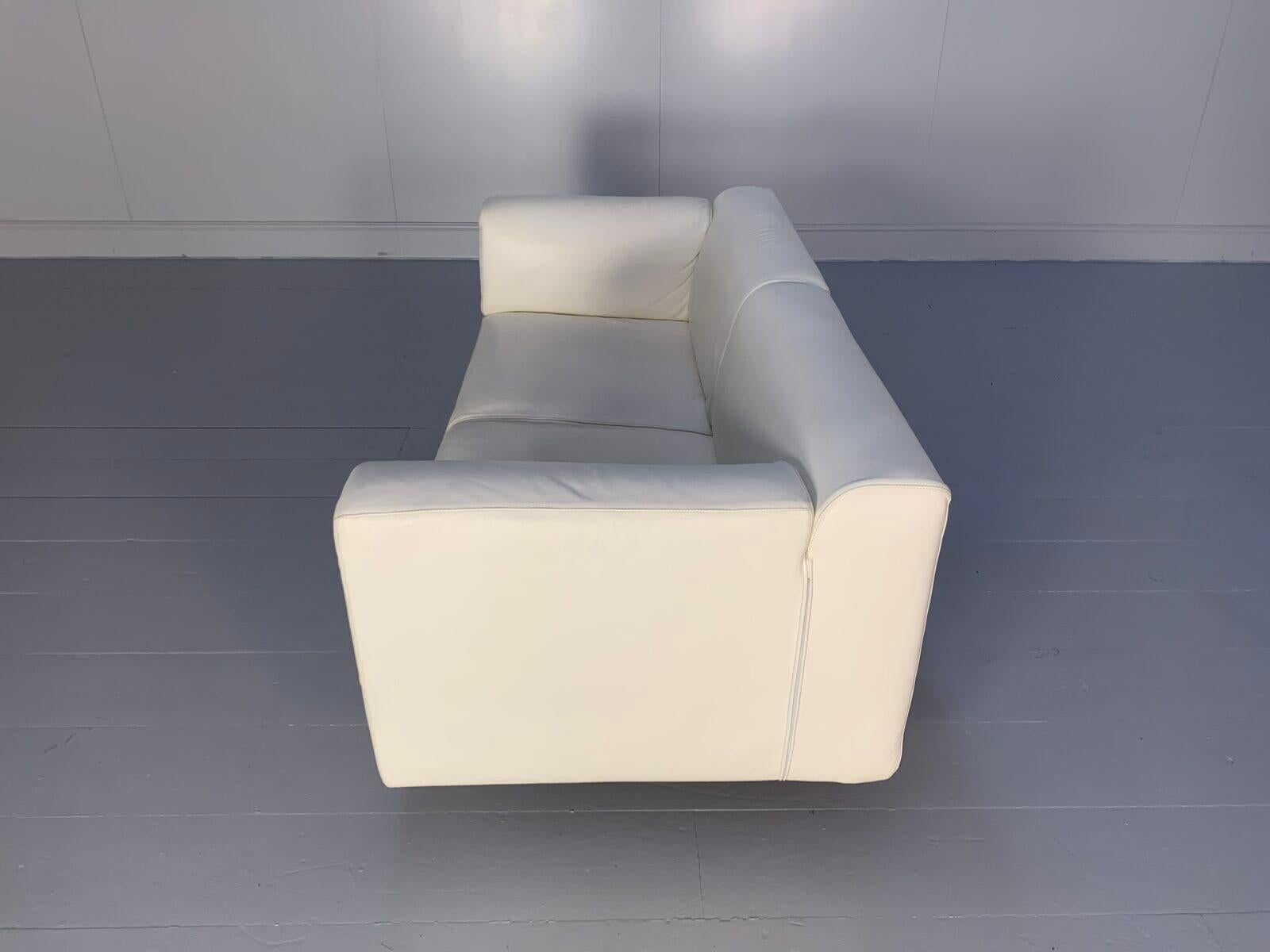 Großes 2-Sitzer-Sofa „250 Met“ von Cassina aus weißem Leder im Angebot 3