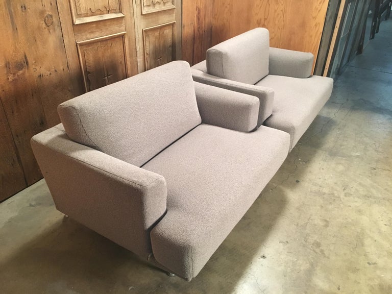 Cassina “253 Nest” Chairs in Grey Wool by Piero Lissoni at 1stDibs