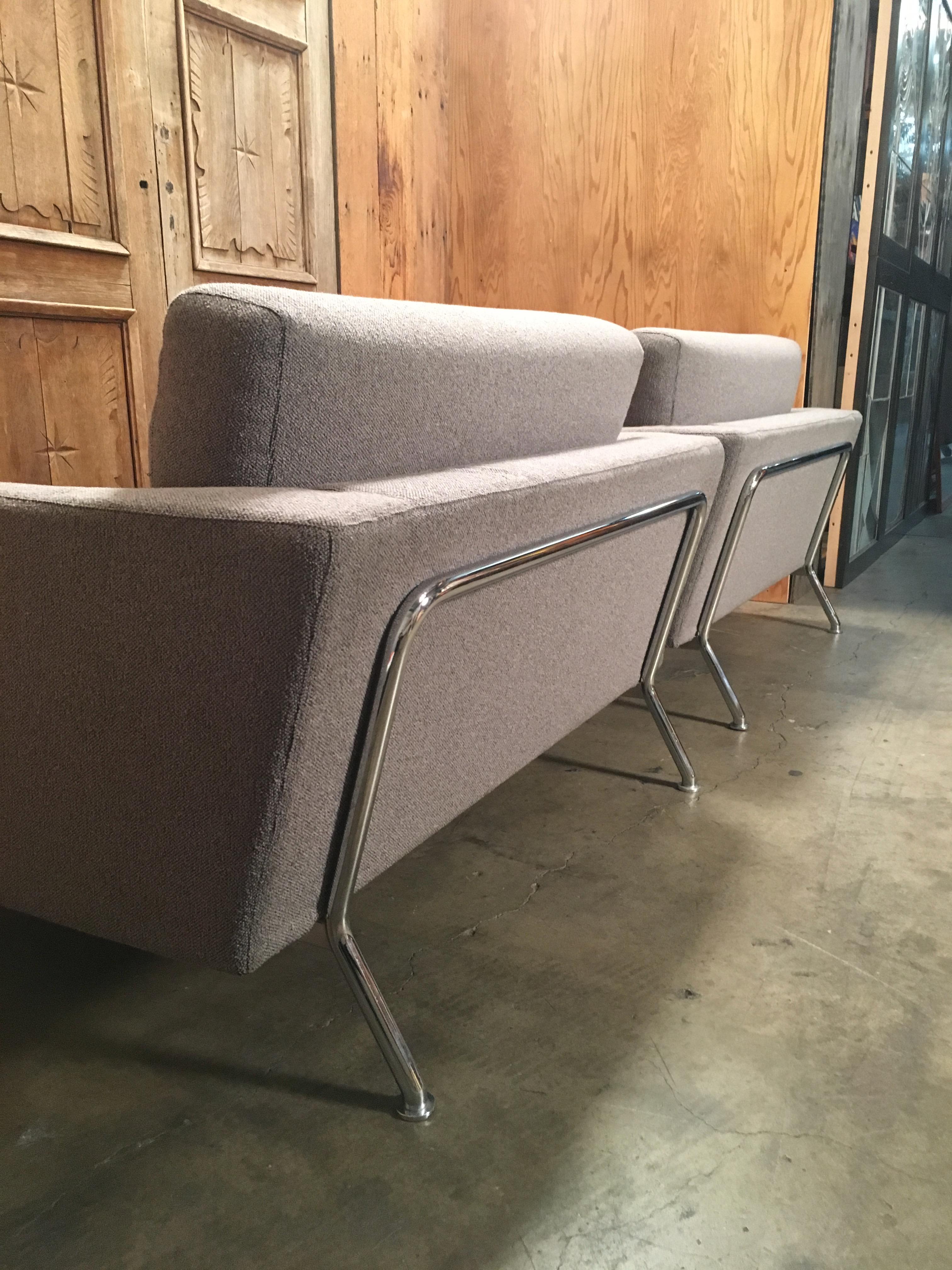 Cassina “253 Nest” Chairs in Grey Wool by Piero Lissoni 7
