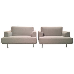 Cassina "253 Nest" Stühle aus grauer Wolle von Piero Lissoni