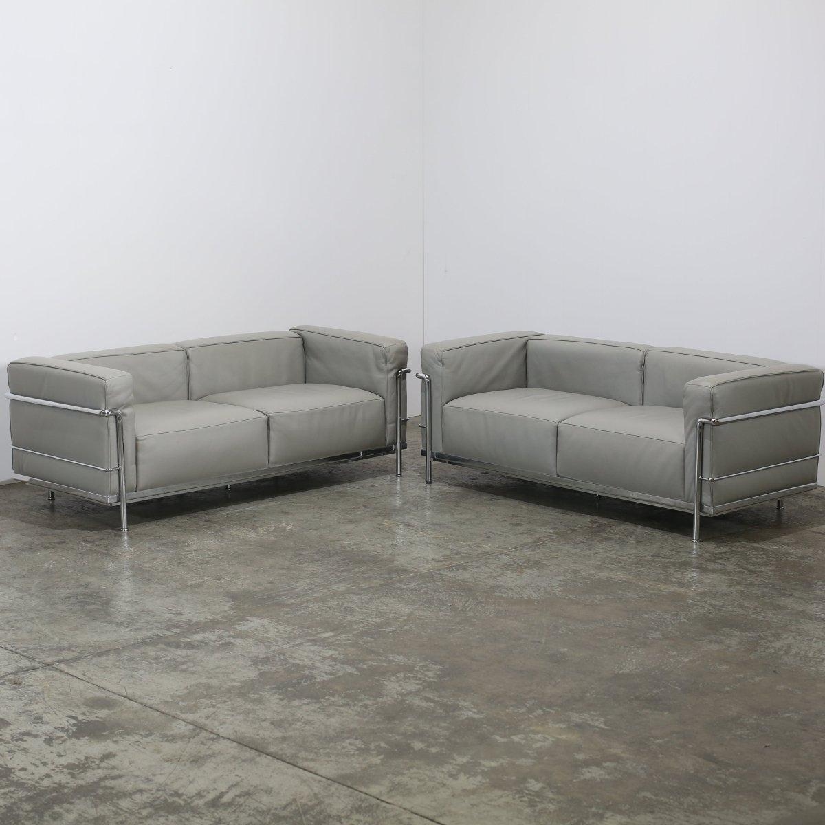 Cassina 3 Fauteuil Grand Confort Sofas, Set of Two siglo XX en venta