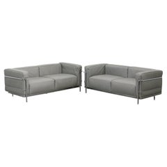 Cassina 3 Fauteuil Grand Confort Sofas, Set of Two Cassina 3 Fauteuil Grand Confort Sofas, Set of Two