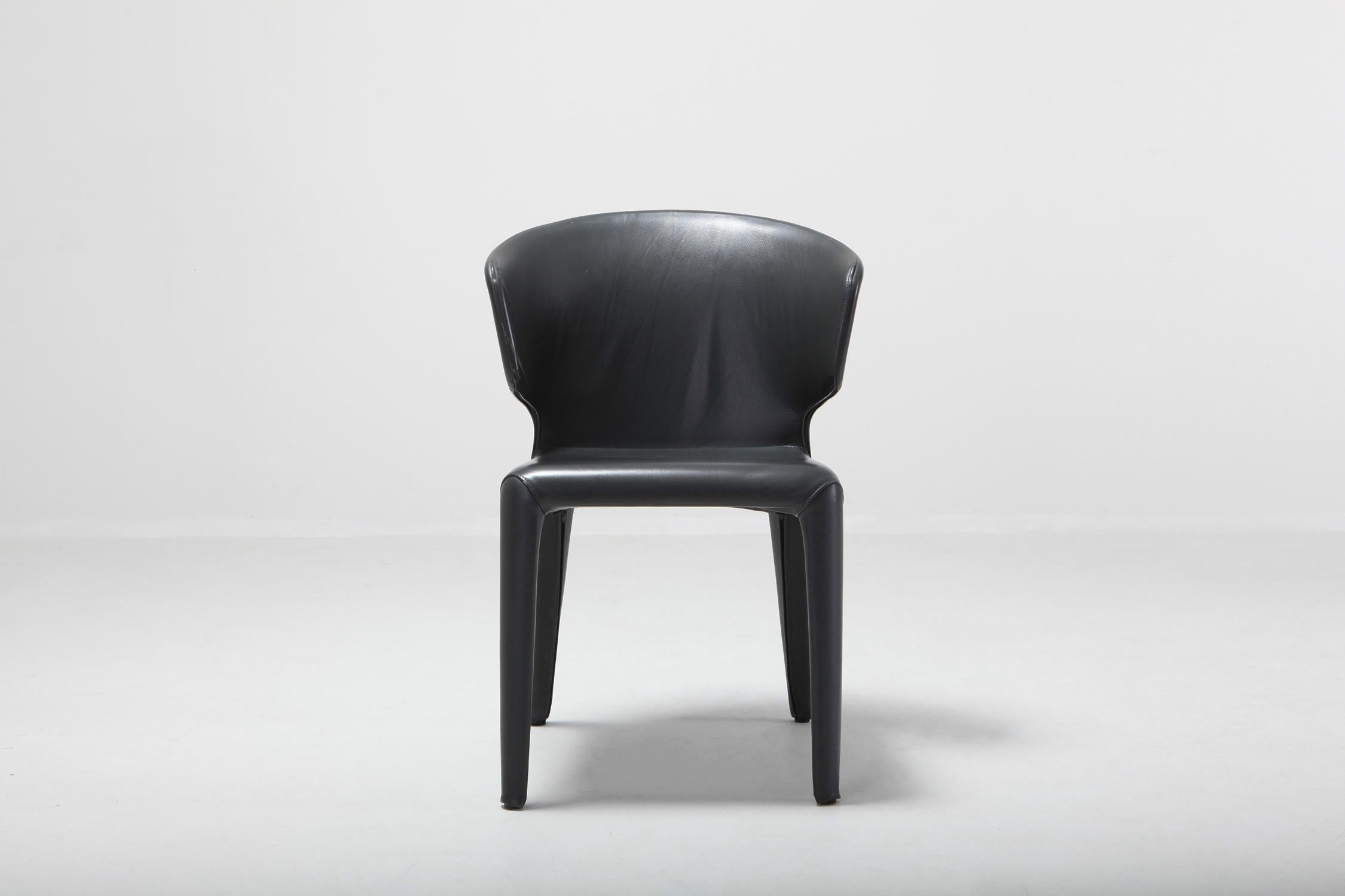 Cassina 367 Hola Chairs by Hannes Wettstein Full Leather Version 1