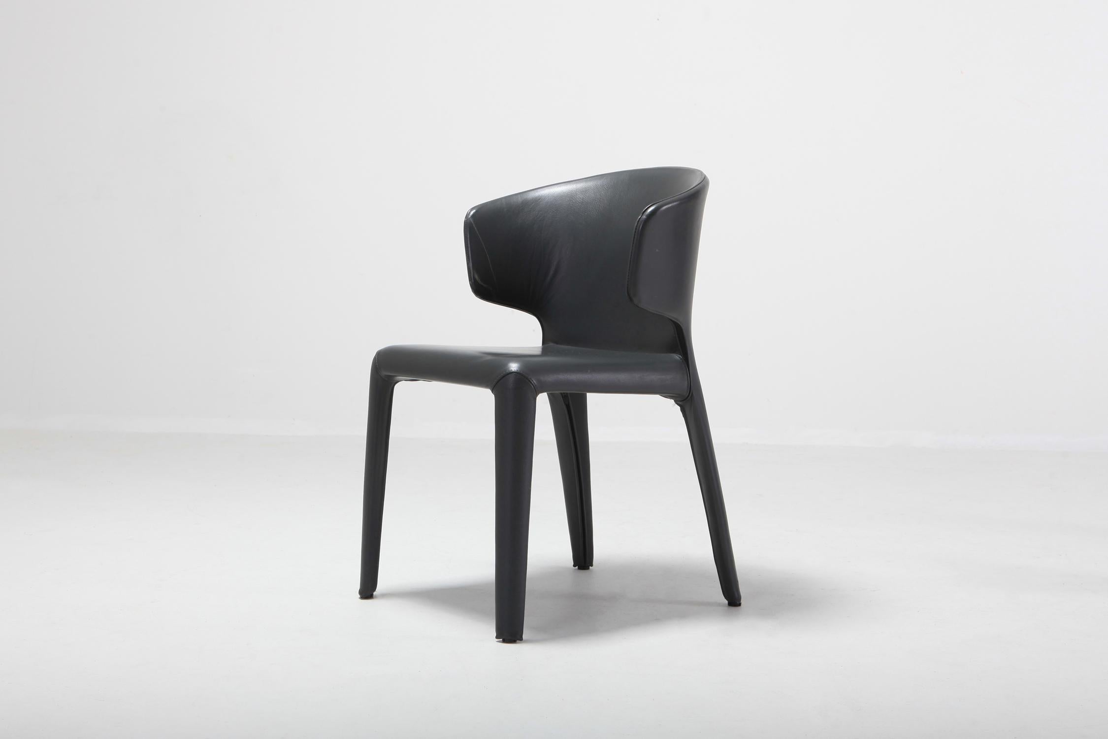 Cassina 367 Hola Chairs by Hannes Wettstein Full Leather Version 2