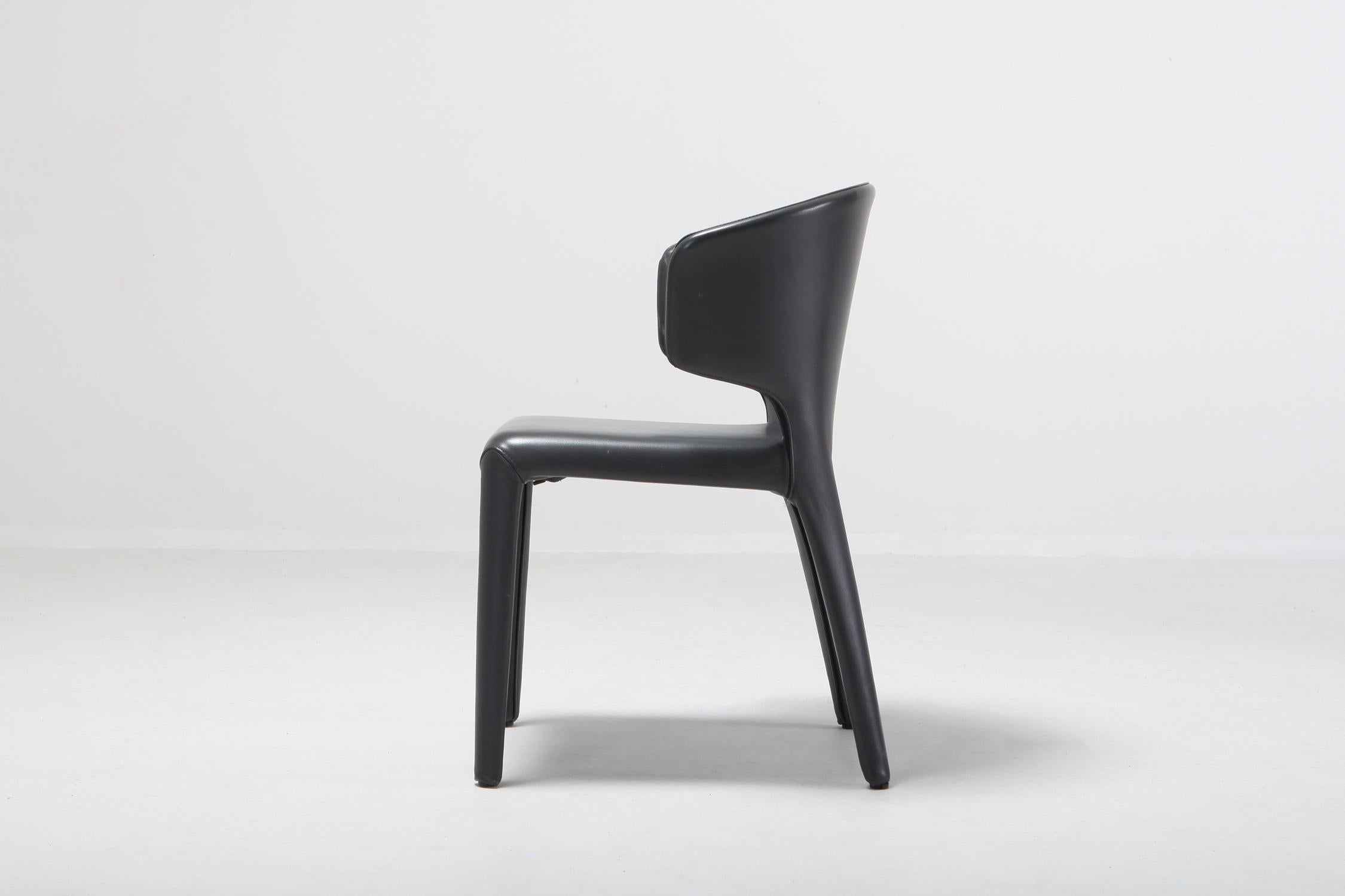 Cassina 367 Hola Chairs by Hannes Wettstein Full Leather Version 3
