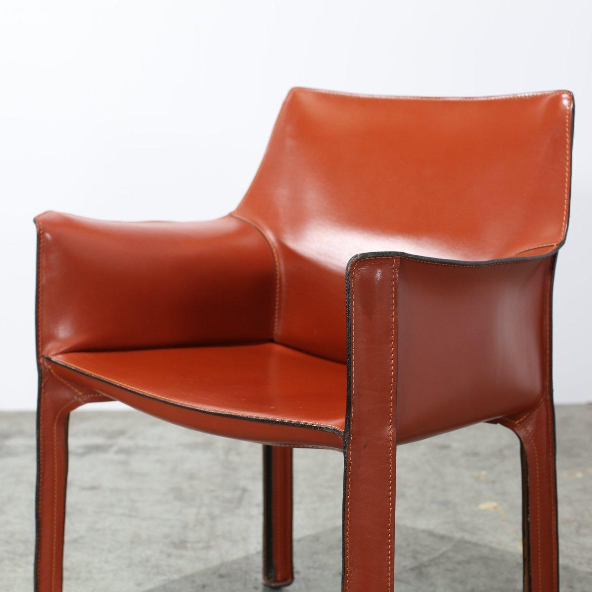 Poltrone Cassina 413 Cab di Mario Bellini, set di quattro persone in vendita 3
