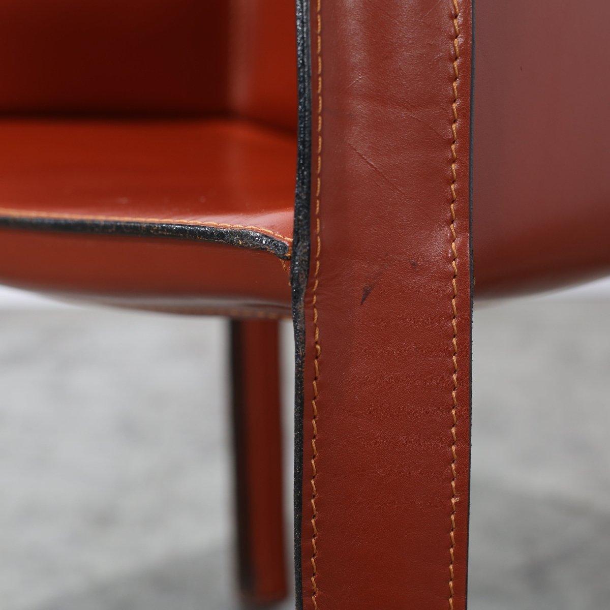 Poltrone Cassina 413 Cab di Mario Bellini, set di quattro persone in vendita 2