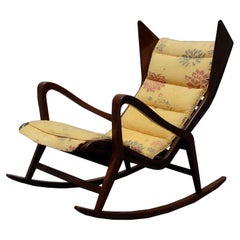 Vintage Cassina "572" Rocking Armchair, Italy 1960