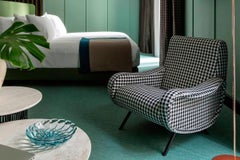 Cassina 720 Lady Chair with Iconic Pattern and Black Legs