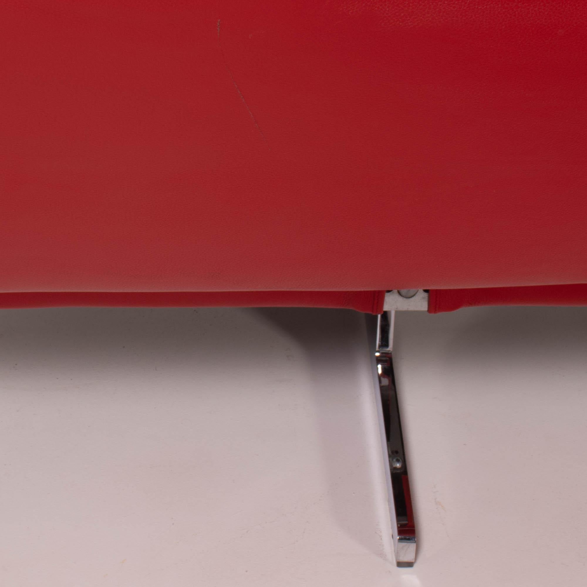 Pelle Cassina Asped Divano in pelle rossa Byjean-Marie Massaud, 2005 in vendita