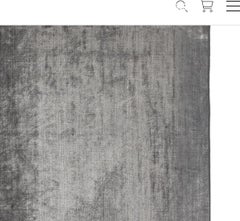 Cassina Atacama Rug in Antracite, Viscose, Mid-Century Modern, Italy