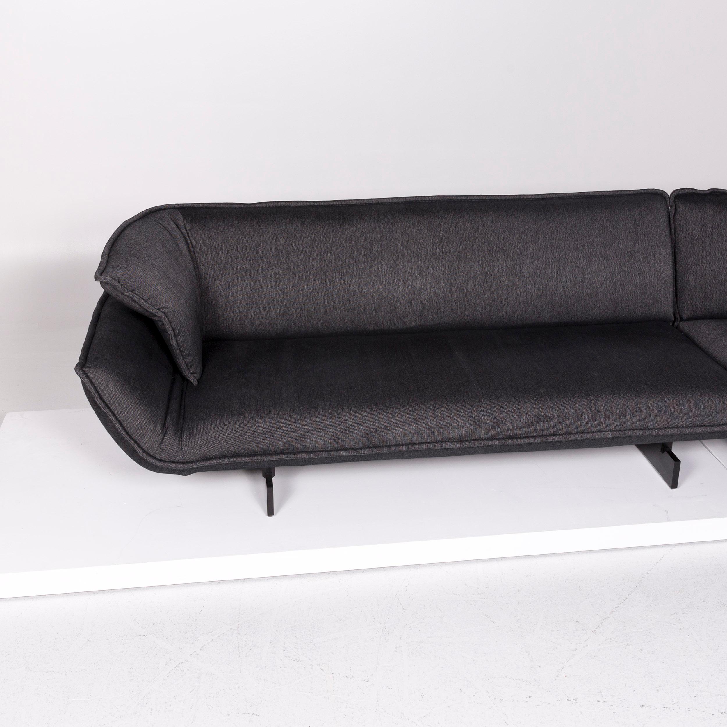 Contemporary Cassina Beam Fabric Corner Sofa Anthracite Gray Sofa Couch