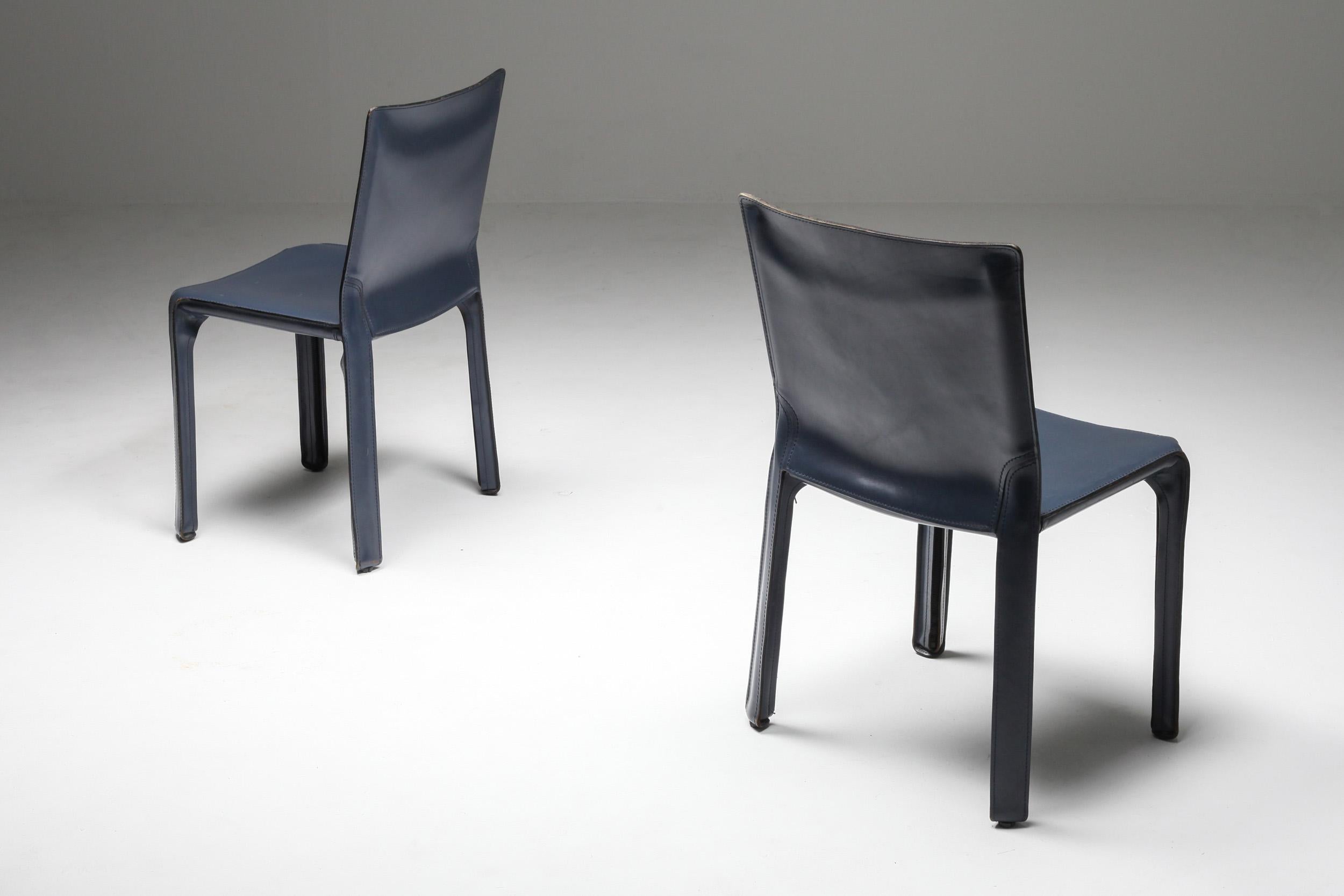 Cassina Blue CAB Chairs 4