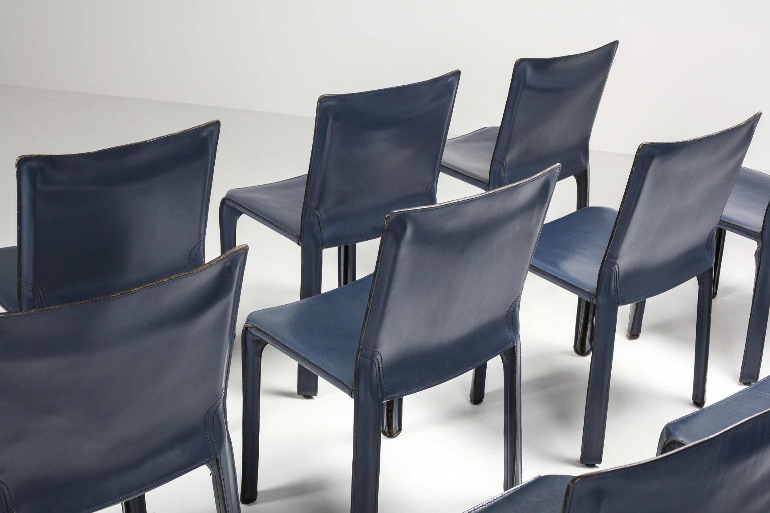 Steel Cassina Blue CAB Chairs