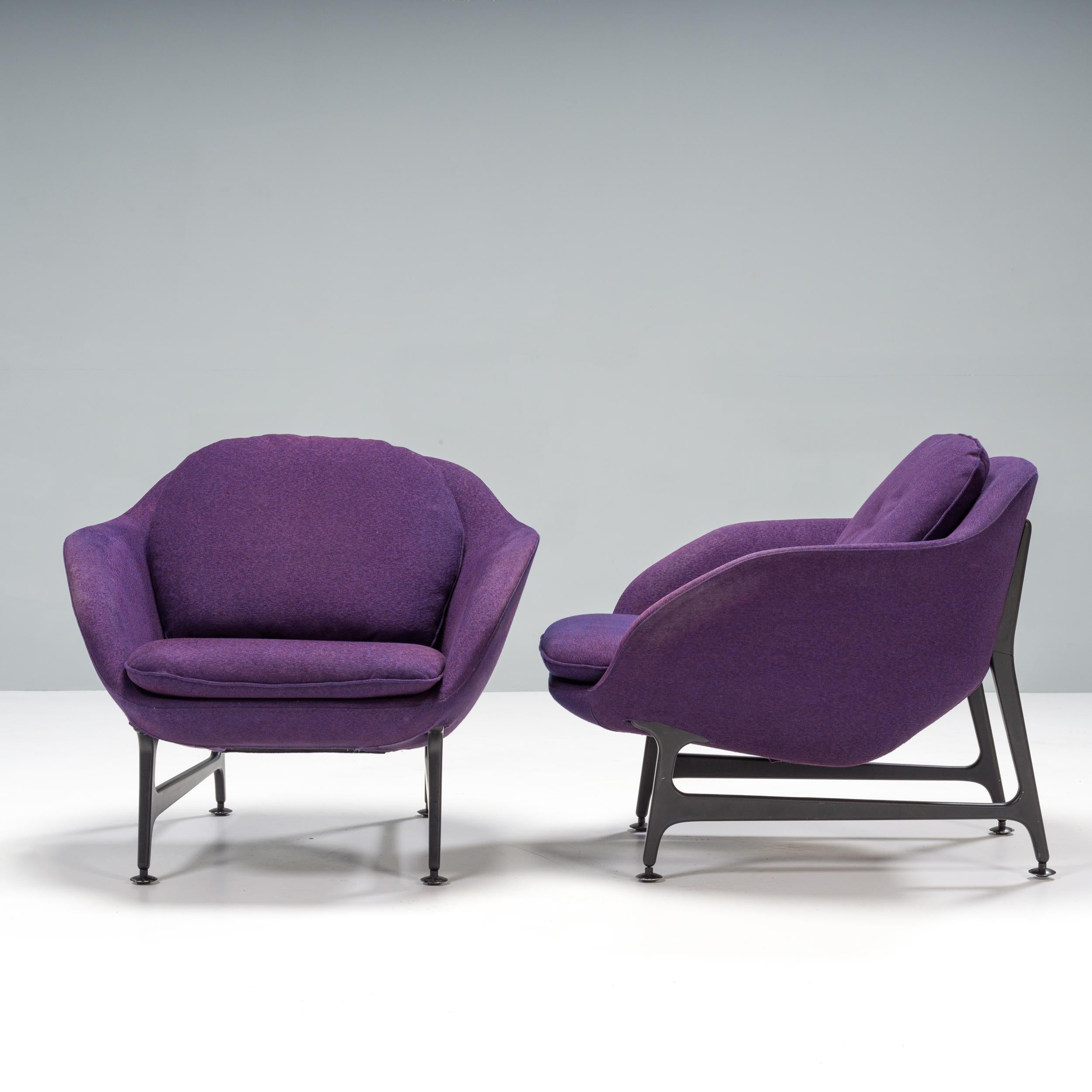 Italian Cassina by Jaime Hayon Vico Purple Armchairs, Set of 2 For Sale