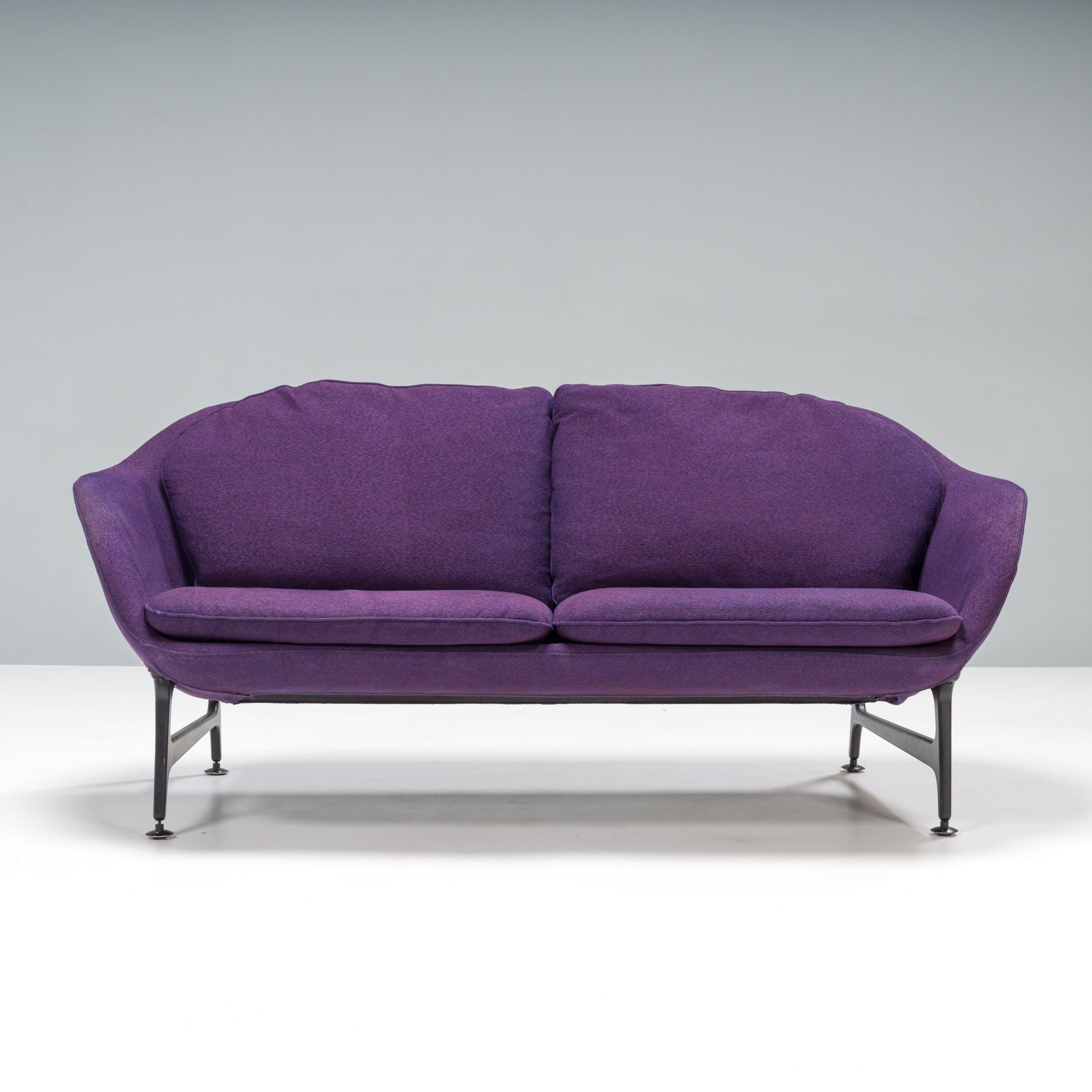 Italian Cassina by Jaime Hayon Vico Purple Sofa and Armchairs, Set of 3 For Sale
