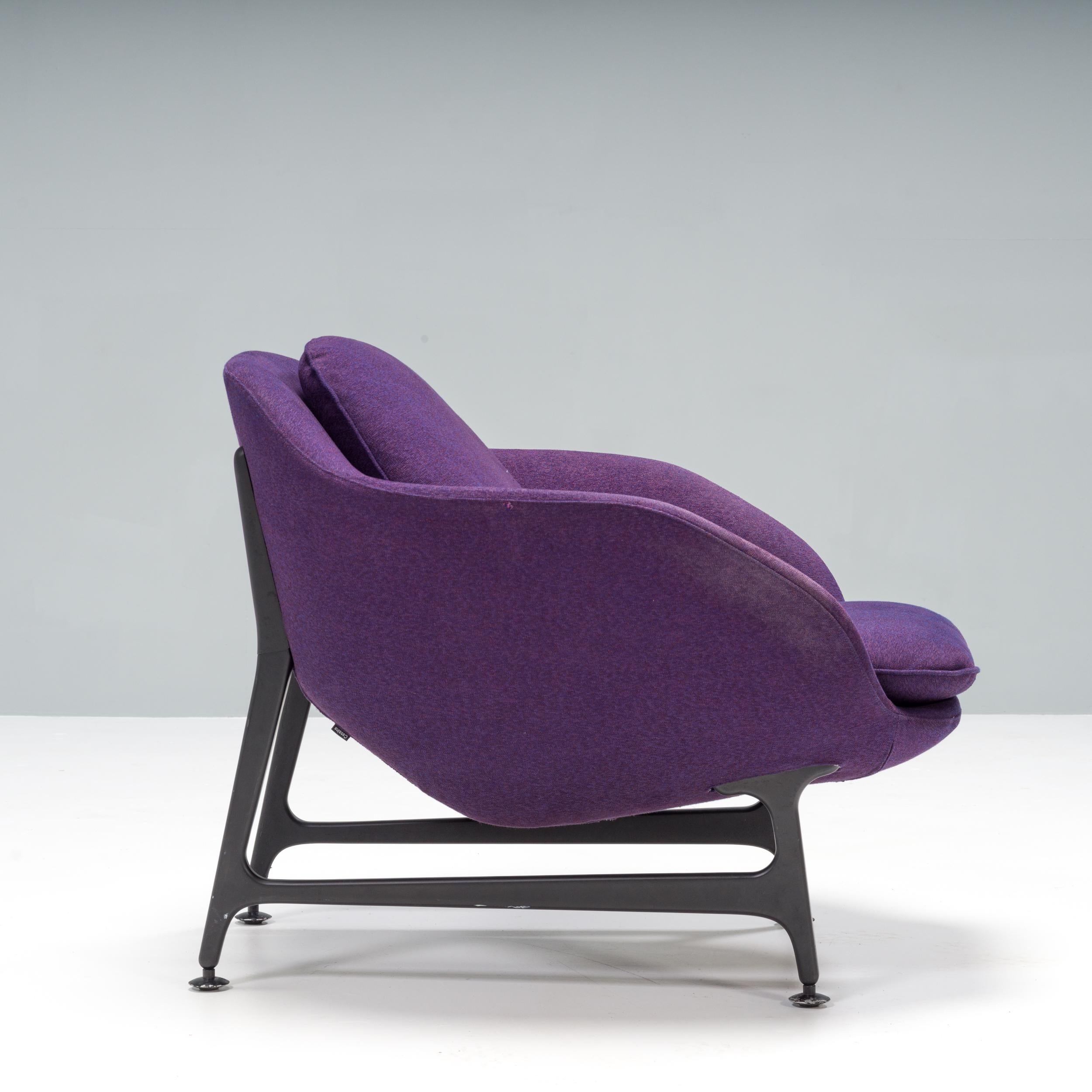 Aluminium Canapé et fauteuils Cassina de Jaime Hayon Vico violets, ensemble de 3 pièces en vente