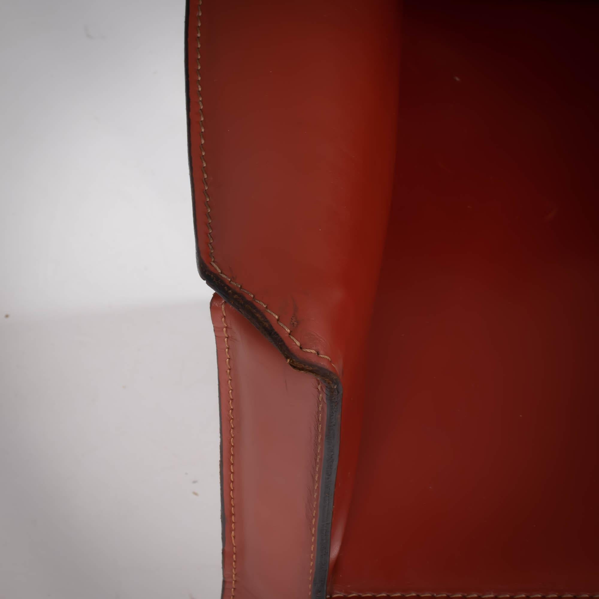 Cassina by Mario Bellini Cab 413 Red Leather Chairs, Set of 6 7