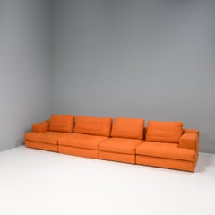 Cassina by Piero Lissoni Orange Mex Cube Sectional Sofa, Set of 4