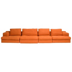 Cassina by Piero Lissoni Orange Mex Cube Sectional Sofa, Set of 4