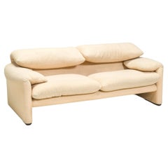 Cassina by Vico Magistretti Maralunga Cream Boucle 2-Seater Sofa