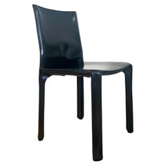 Cassina Cab 412 Chair by Mario Bellini in Black Leather-- One Chair