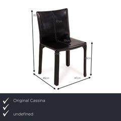 Cassina Cab 412 Leather Chair Black Dining Room