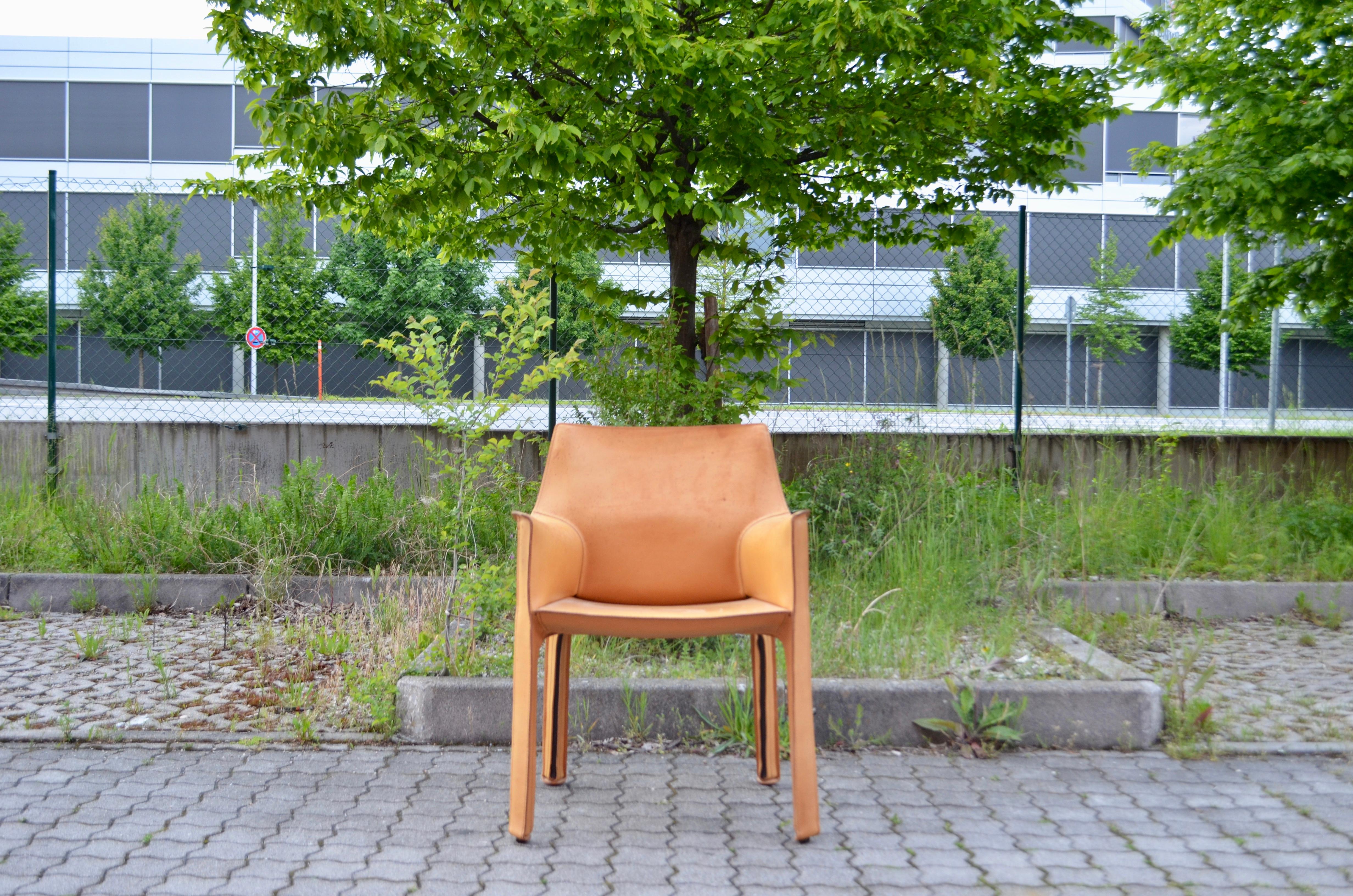 cassina leather dining chair