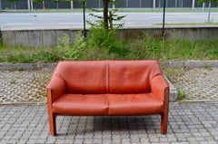 Cassina Cab 415 Neck Saddle Leather Sofa China Red / Ox Red