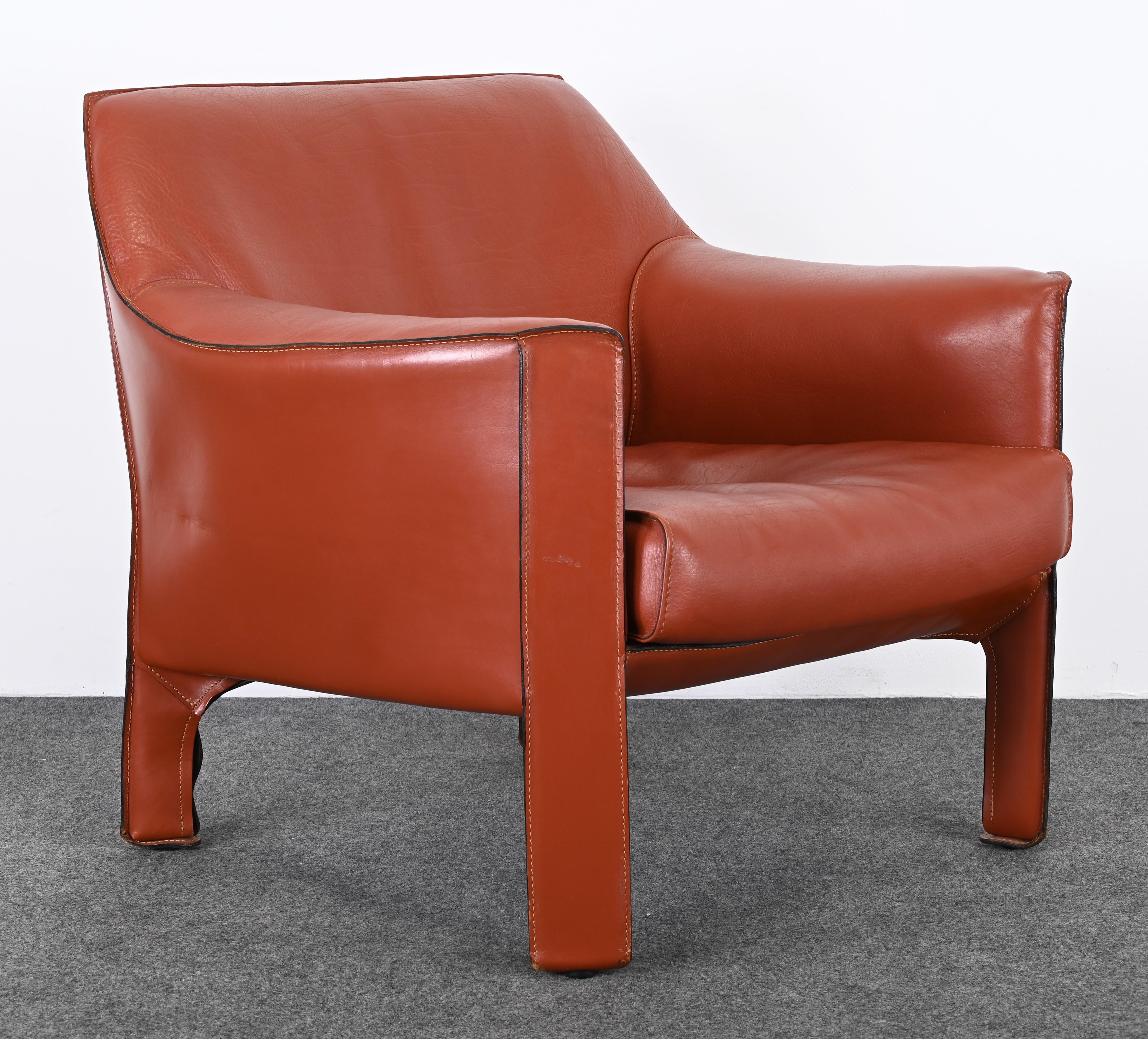 Mid-Century Modern Cassina Cab Chair 415 Designed by Mario Bellini, No Longer in Production