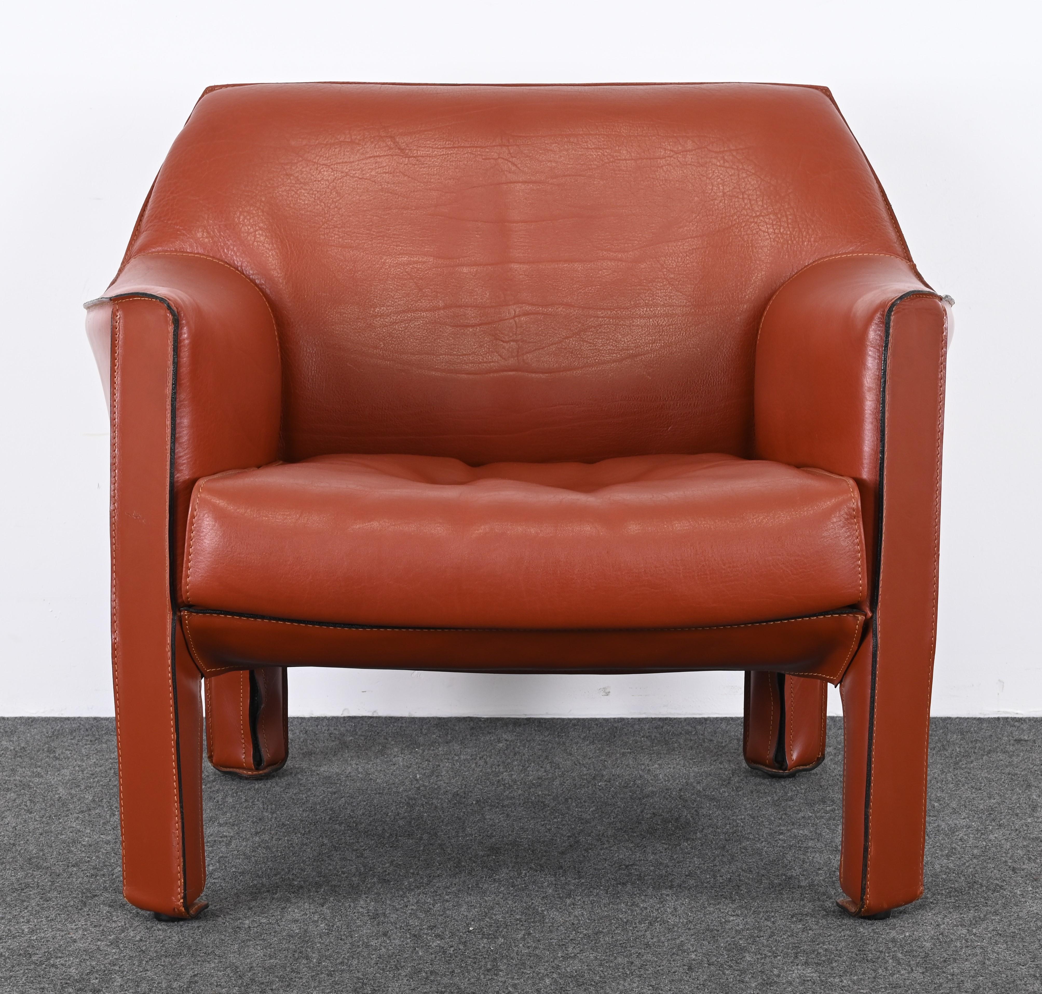 Italian Cassina Cab Chair 415 Designed by Mario Bellini, No Longer in Production