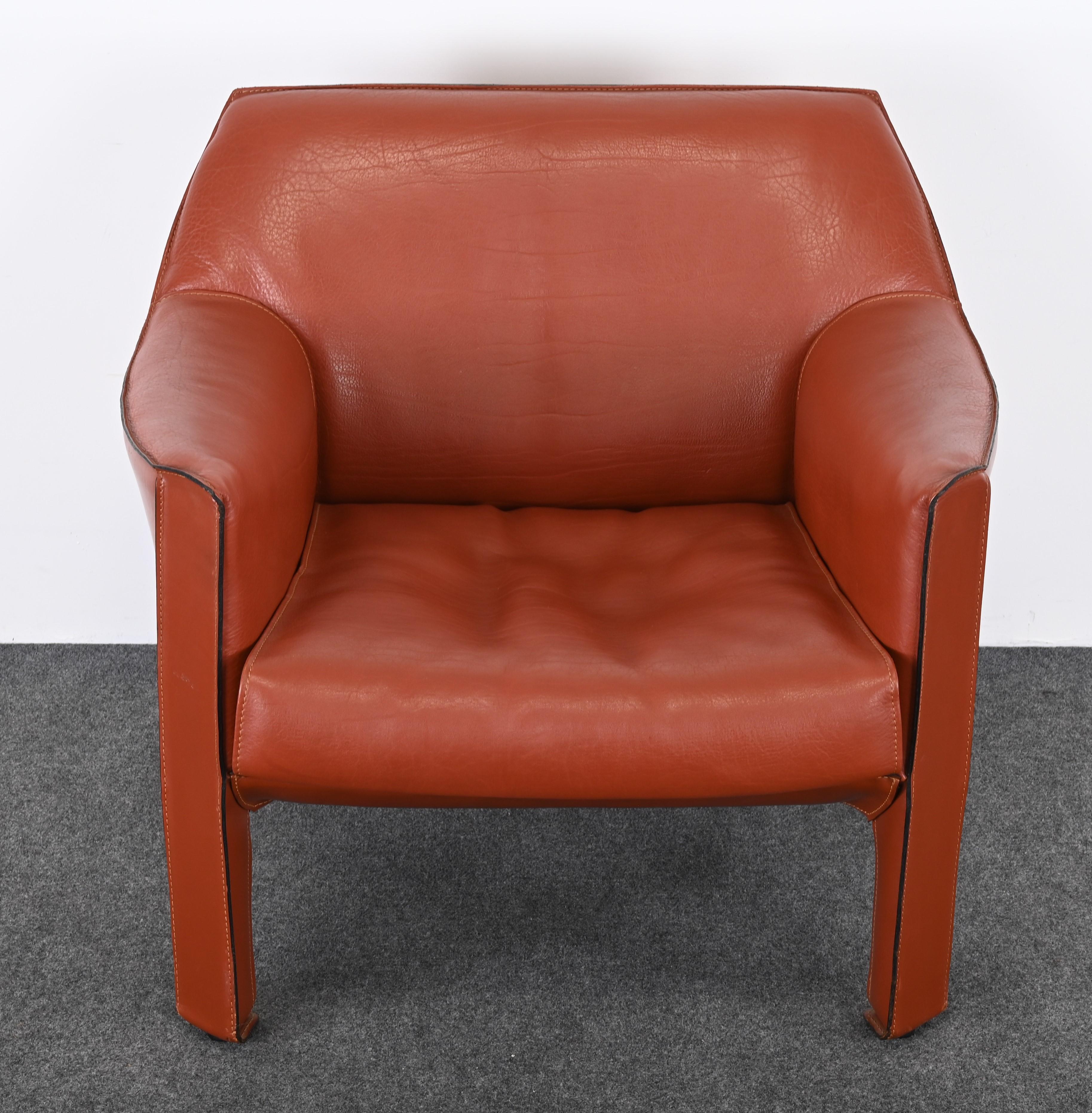 Cassina Cab Chair 415 Designed by Mario Bellini, No Longer in Production In Good Condition In Hamburg, PA