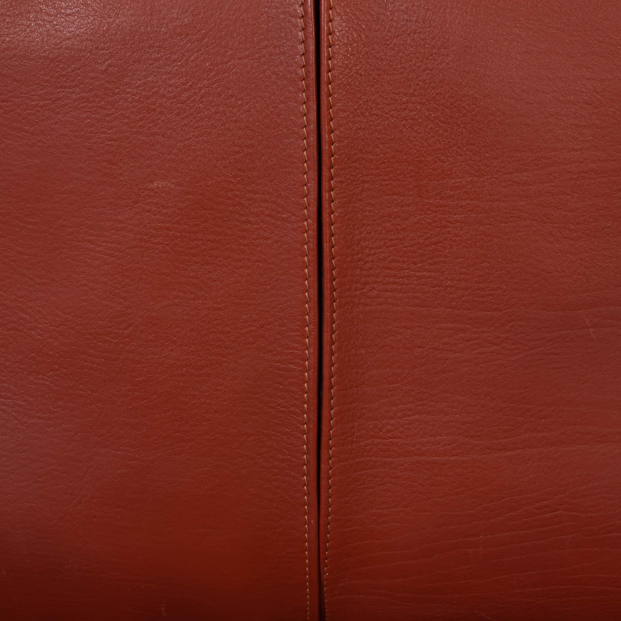 Cassina Cab Cognac Leather 415 Sofa by Mario Bellini 5