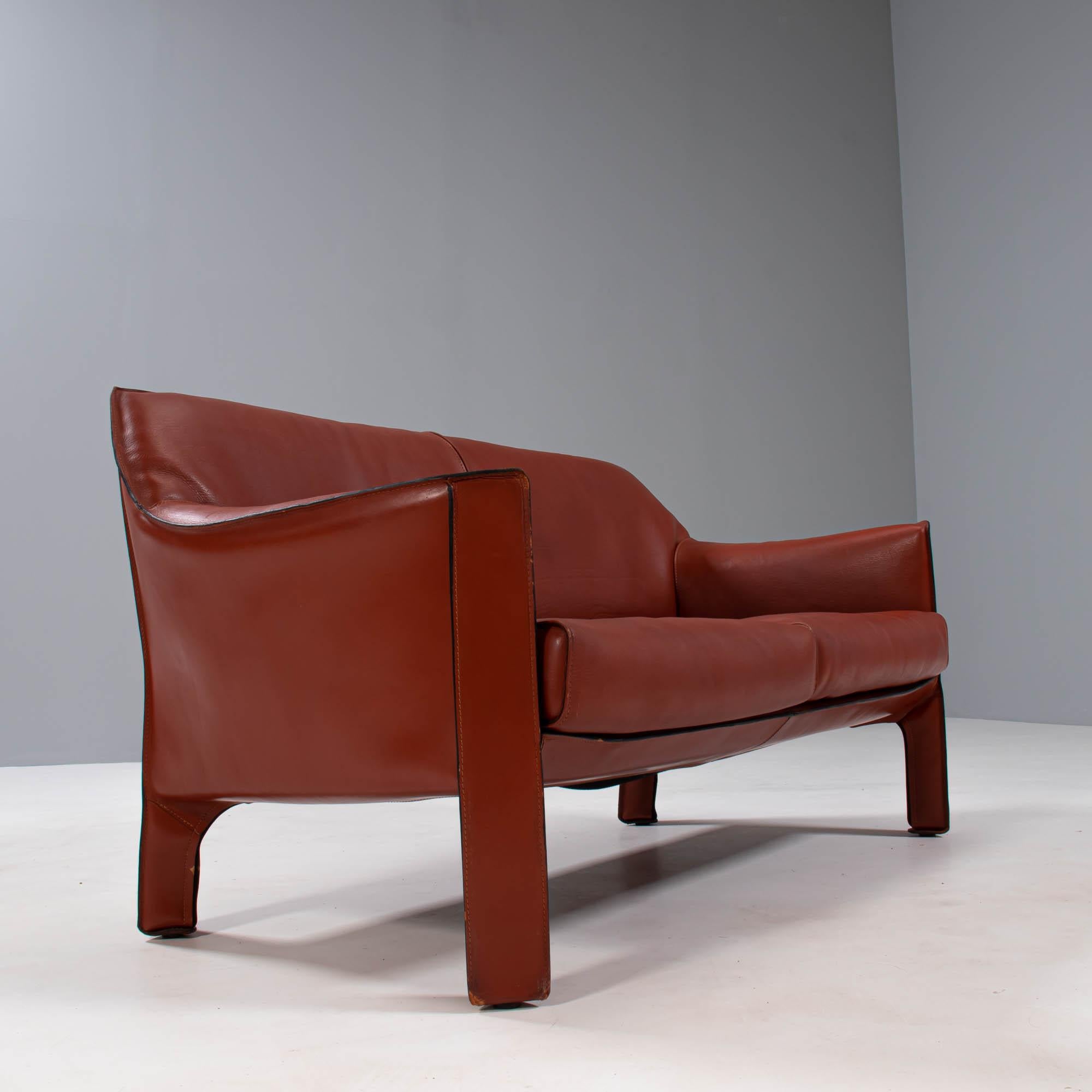 cassina leather sofa