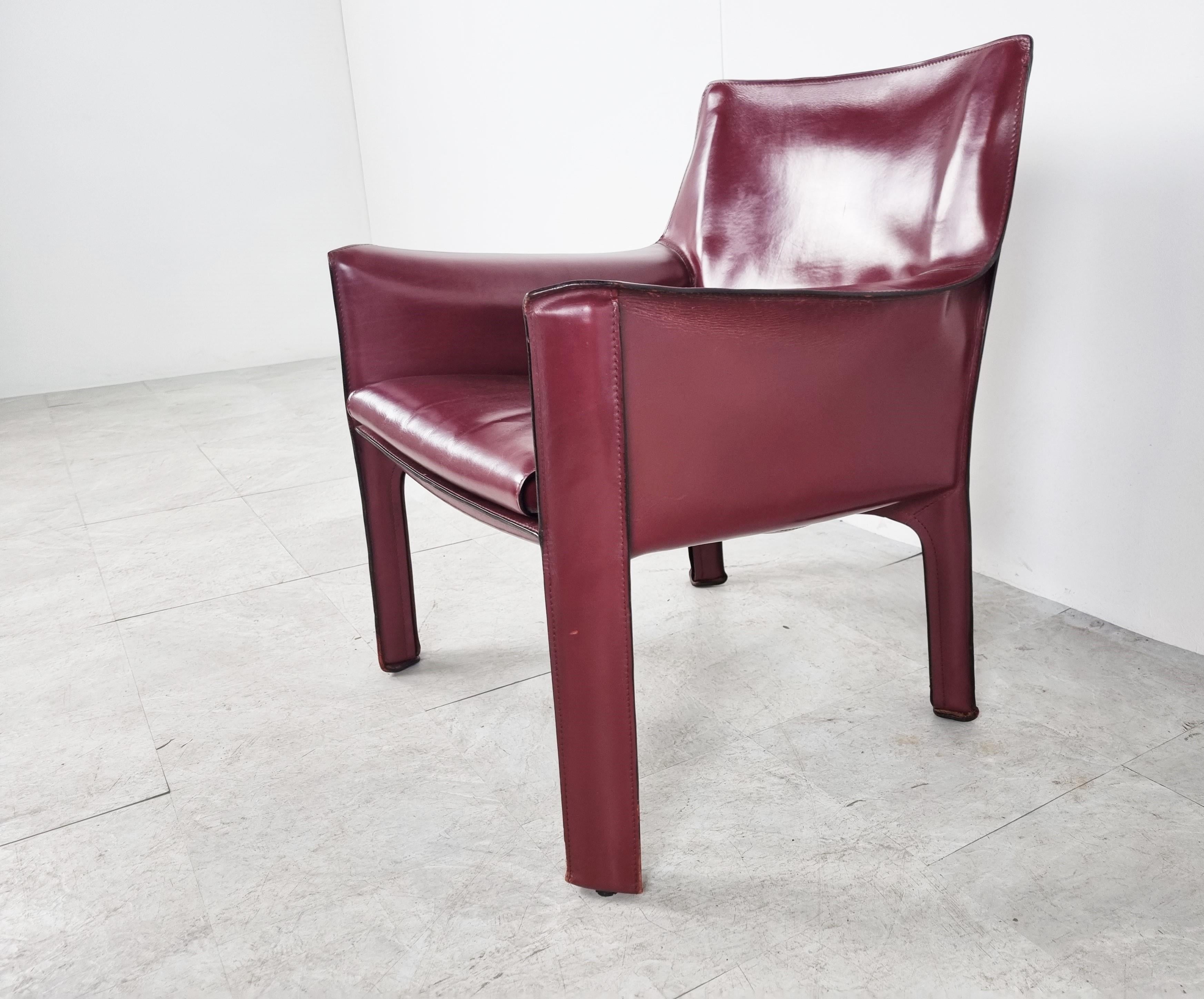 Mid-Century Modern Cassina Cab Lounge Chair, 1970s