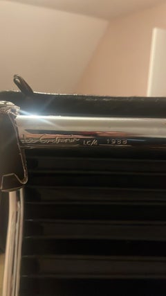 Cassina chaise longue LC4 leather black Le Corbusier , sign 1988