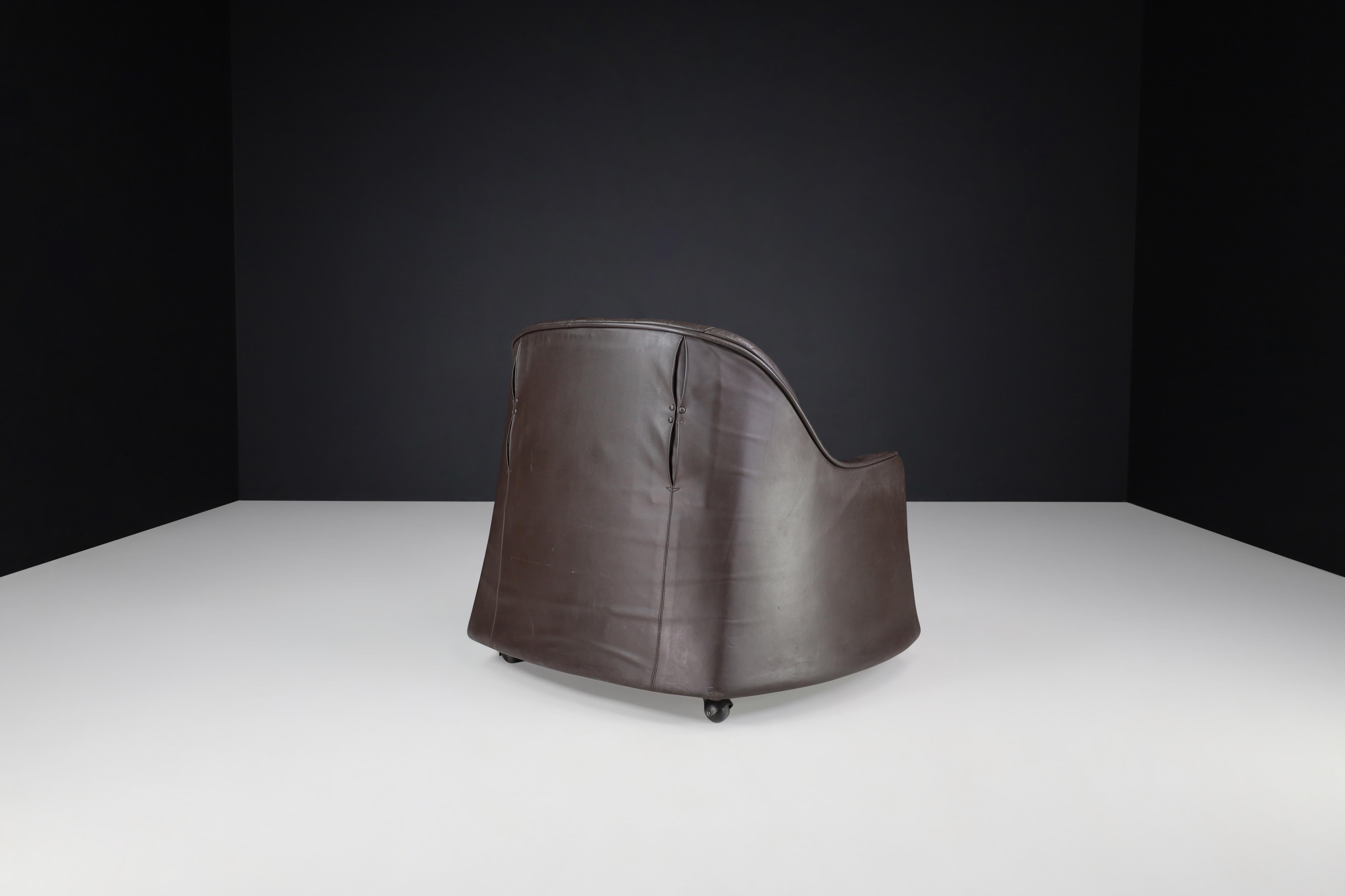 Ledersessel von Cassina Ciprea von Tobia und Afra Scarpa, 1970er Jahre, Italien im Angebot 12