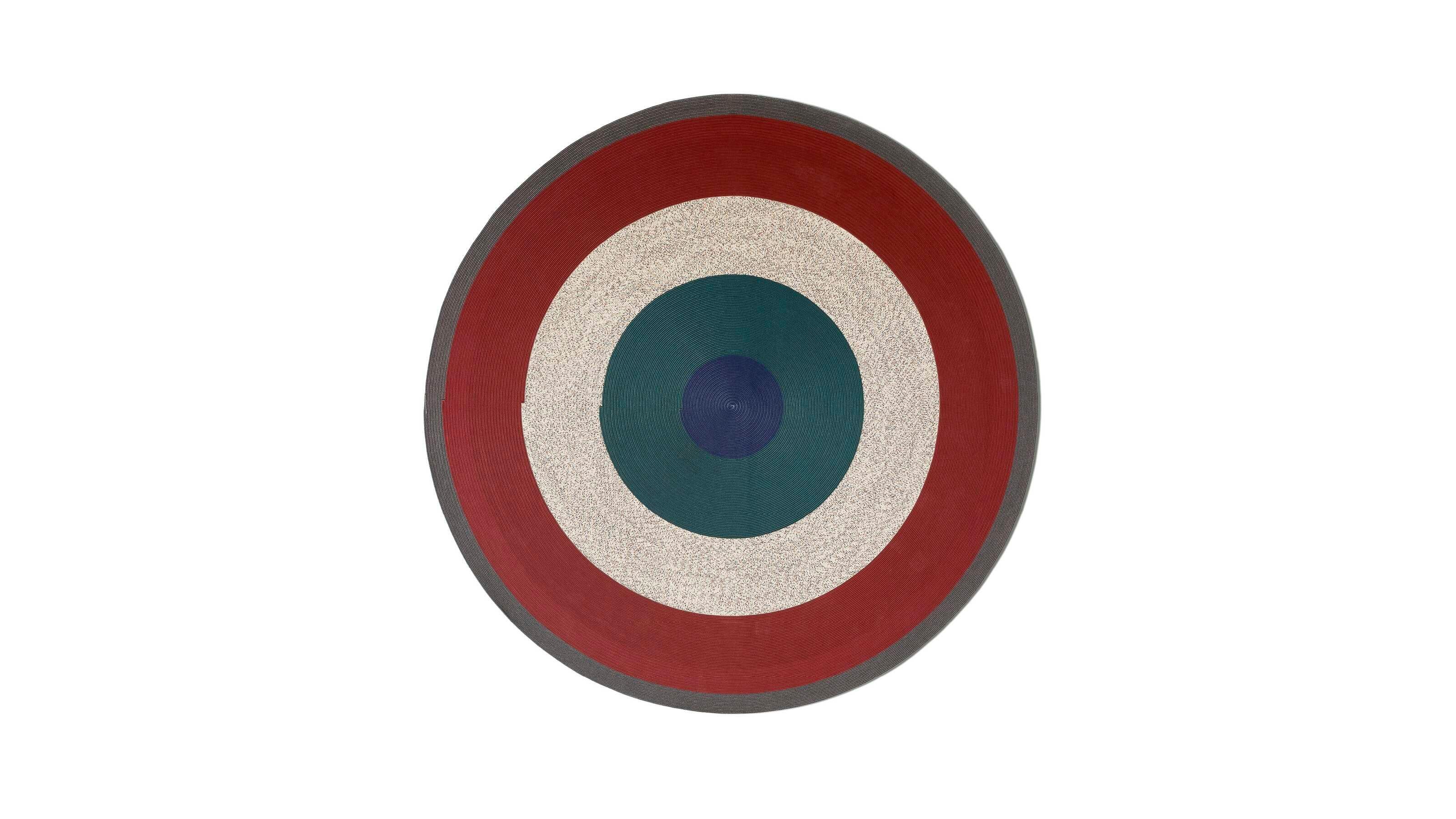 Italian Cassina Circus Outdoor Large Colorful Round Rug For Sale